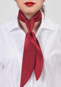 Cravate femme unie rouge