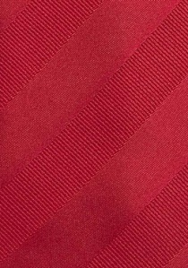 Cravate rouge larges rayures ton sur ton