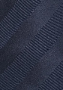 Cravate bleu marine larges rayures