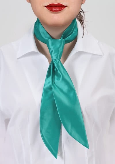 Foulard femme bleu cyan unie