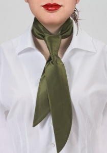 Cravate femme vert mousse