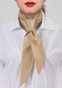 Cravate femme beige microfibre