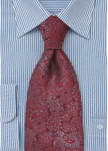 Klassische Paisley Krawatte rot