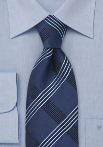 Cravate bleu marine losange