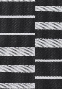 Cravate étroite rayée moderne noir gris