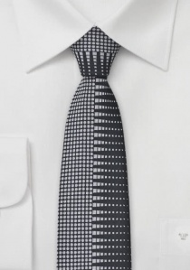 Cravate étroite imprimé asymétrique