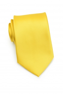 Cravate jaune éclat unie