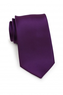 Cravate et foulard décoratif en set - aubergine
