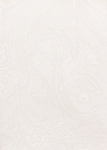Pochette de poche motif paisley exubérant blanc