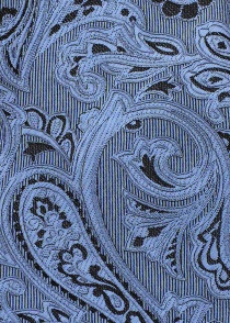 Serviette de cavalier, motif paisley, bleu léger