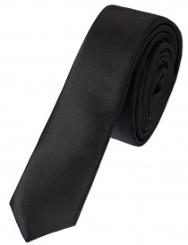 Cravate extra-fine noir asphalte