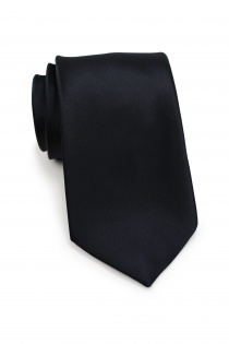 Cravate étroite noire unie