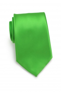 Cravate étroite unie vert soutenu