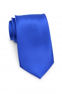 Cravate étroite bleu roi unie