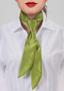 Cravate femme vert citron unie