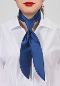 Cravate femme bleu électrique unie