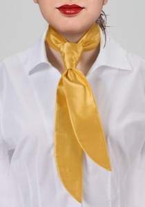 Cravate femme jaune unie