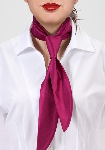 Cravate femme unie rose fuschia