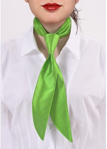 Cravate femme vert intense unie