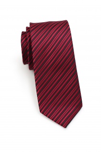 Cravate rouge foncé lignes diagonales