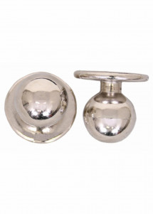 Boutons boule en paquet de 12 (argent)