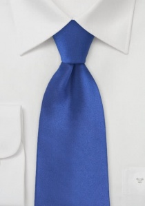 Cravate unie bleu cobalt éclat