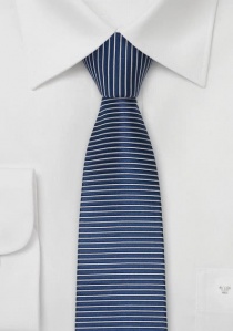 Cravate bleu marine rayée graphique