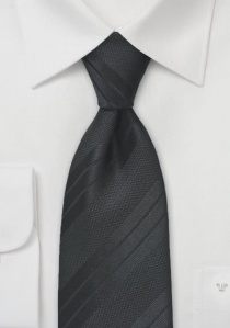 Cravate rayée noire unicolore