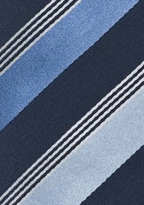 Cravate rayures bleu cobalt bleu marine