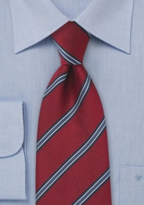 Cravate régimentaire rouge bleu