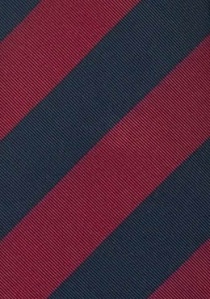 Cravate club rouge cerise bleu marine larges