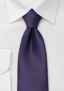 Cravate clip violette unie