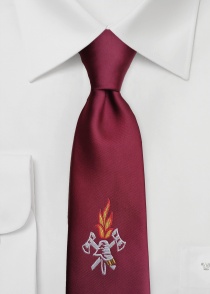 Cravate de pompier rouge