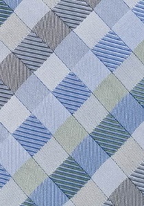 Cravate tissage bleue nuances grises