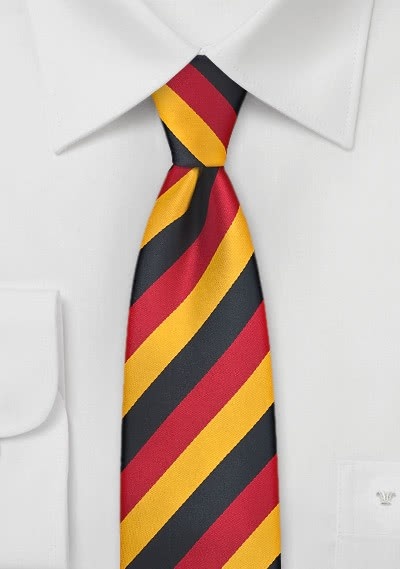 Cravate étroite Allemagne rouge noir jaune