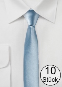 Cravate extra étroite forme bleu glacier - pack de