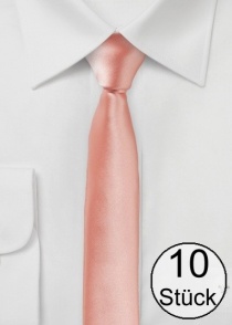 Cravate d'affaires extra-étroite forme rose - pack