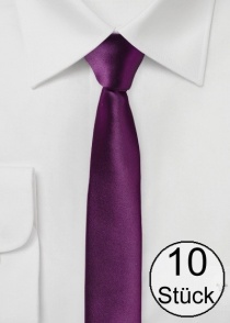Cravate extra-étroite mûre - pack de dix