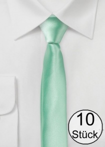 Cravate extra étroite forme turquoise - pack de