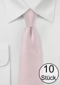 Cravate d'affaires à la mode unie blush-rose -