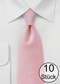 Cravate d'affaires à fines côtes roses - pack de