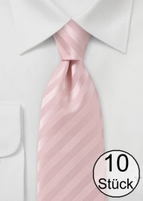 Cravate à rayures roses - dix pièces