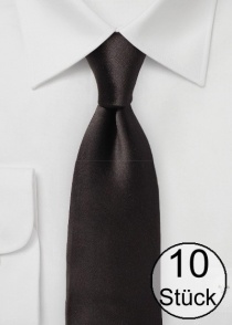 Cravate homme unie fibre synthétique noir d'encre