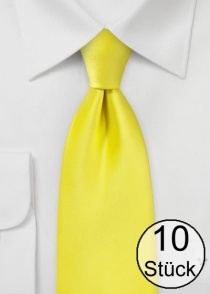 Cravate à la mode jaune d'or poly-fibre - dix