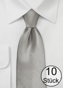 Cravate d'affaires à la mode argentée microfibre -