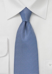 Cravate bleu roi petits carreaux