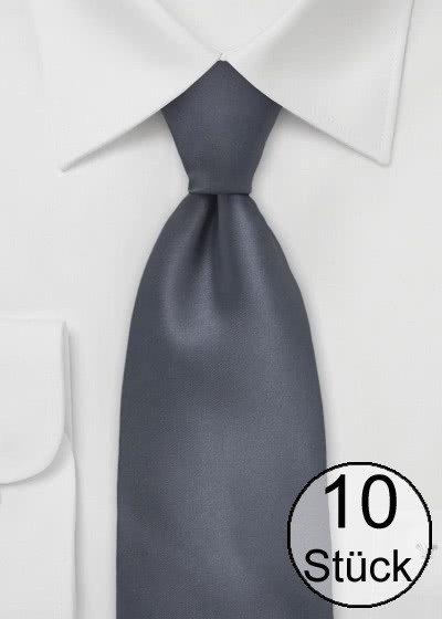 Cravate élégante anthracite en fibres synthétiques