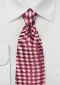 Cravate rouge coquelicot petits carreaux