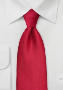 Cravate unie rouge intense