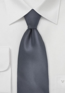 Cravate unie gris anthracite